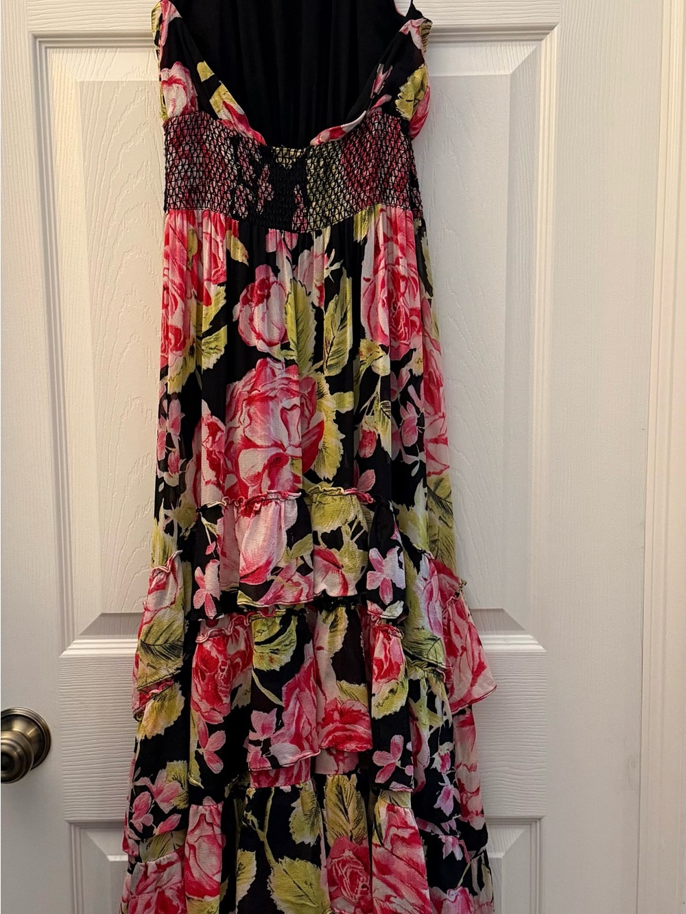 Free People In Full Bloom Floral Tiered Halter Maxi Dress size M - Picture 7 of 9